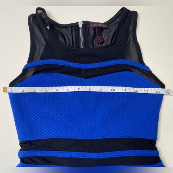 Material Girl Blue Peplum Sheath Dress size small - Picture 7 of 7